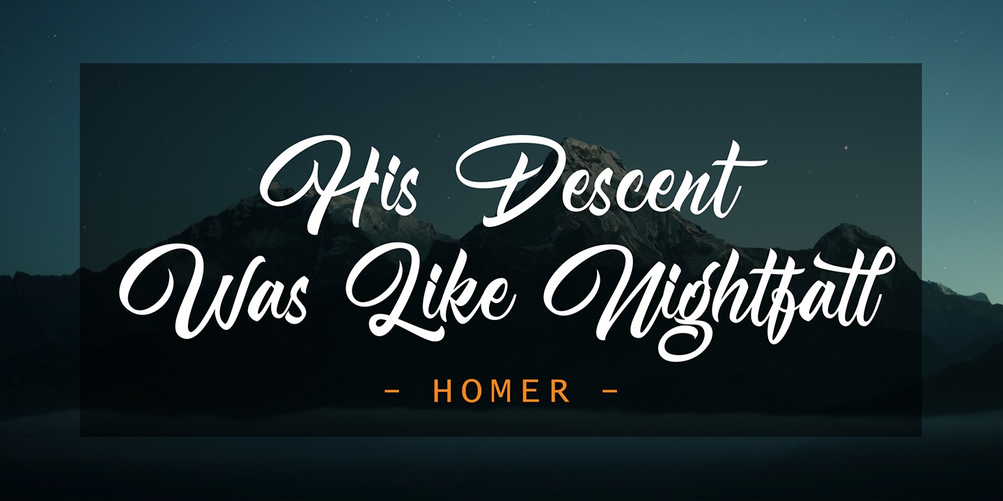 Beispiel einer Nightfall Script-Schriftart #9